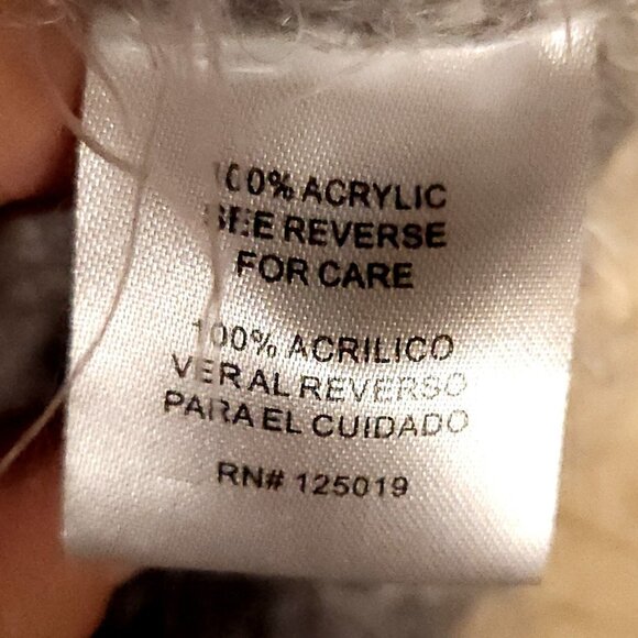 Joseph A Womens Grey Turtleneck Eyelash Sweater XL - Picture 5 of 6